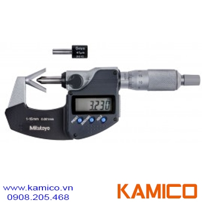 314-261-30 Panme điện tử 1-15mm x0.001, Anvil dạng V