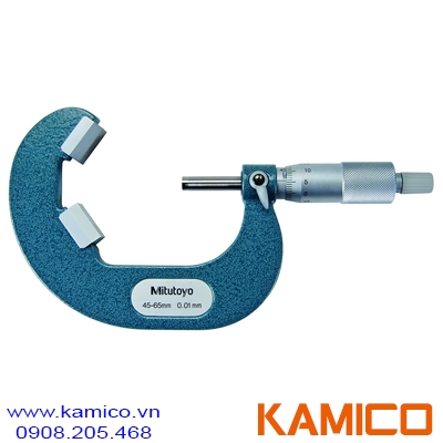 114-123 Panme cơ khí 45-65mm x0.01mm, Anvil dạng V