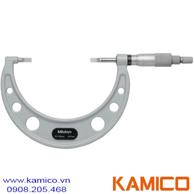 122-104-10 Panme cơ khí mỏ dẹt 75-100mm x0.01 Mitutoyo
