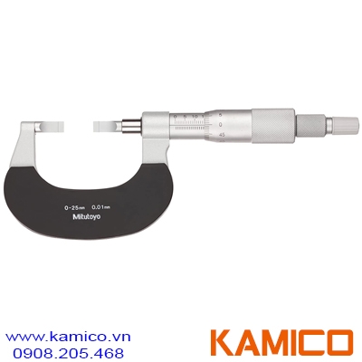 122-111-10 Panme cơ khí mỏ dẹt 0-25mm x0.01 Mitutoyo