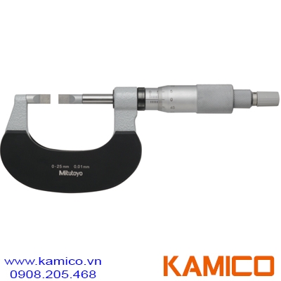 122-161-10 Panme cơ khí mỏ dẹt 0-25mm x0.01 Mitutoyo