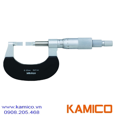 122-141-10 Panme cơ khí mỏ dẹt 0-25mm x0.01 Mitutoyo