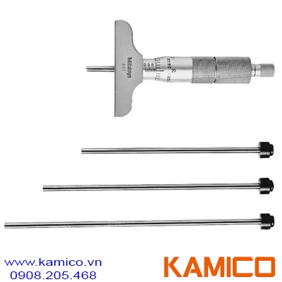129-111 Thước đo sâu cơ khí 0-100mm x0.01mm Mitutoyo