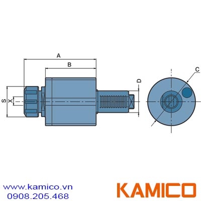 Đầu kẹp mũi taro cho máy tiện CNC tiêu chuẩn DIN1809