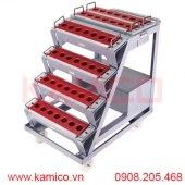Xe đẩy đựng bầu kẹp dao phay BT, SK, CAT, ISO, HSK Vertex-VTT-12