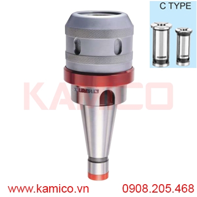 Bầu kẹp dao phay collet trụ c chuôi NT30, NT40, NT50 Vertex