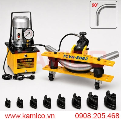 Dụng cụ uốn ống thủy lực điện Ø21–90mm TCVN-EHB3